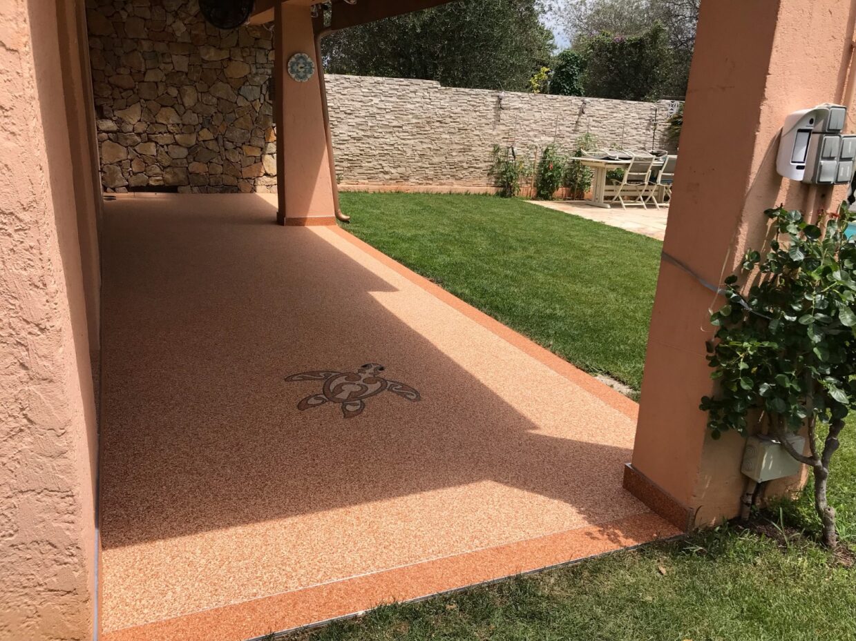 utilisation de la moquette de marbre terrasse