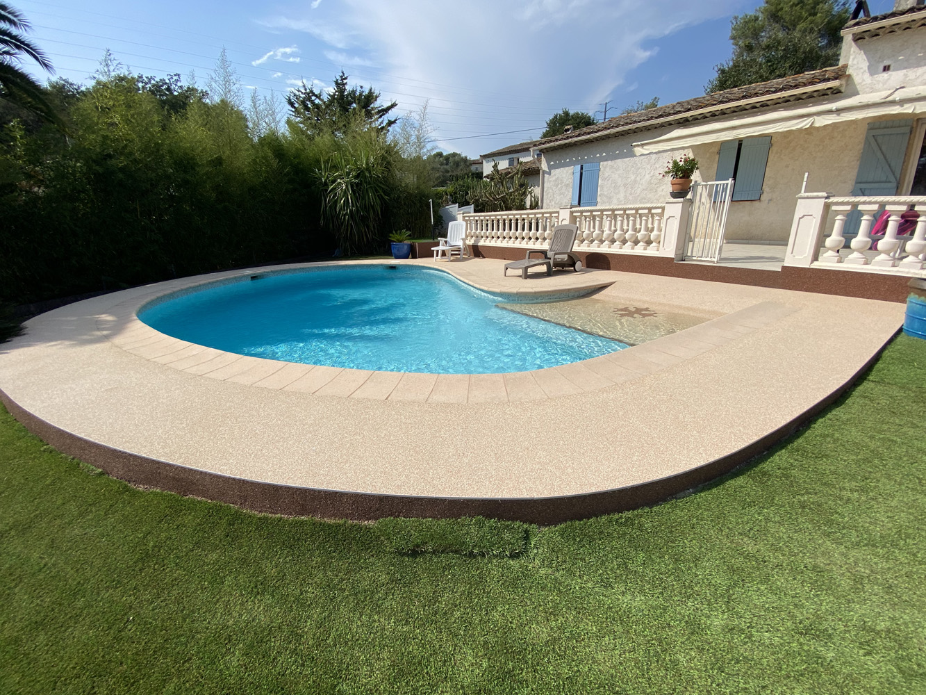 moquette de marbre plage de piscine